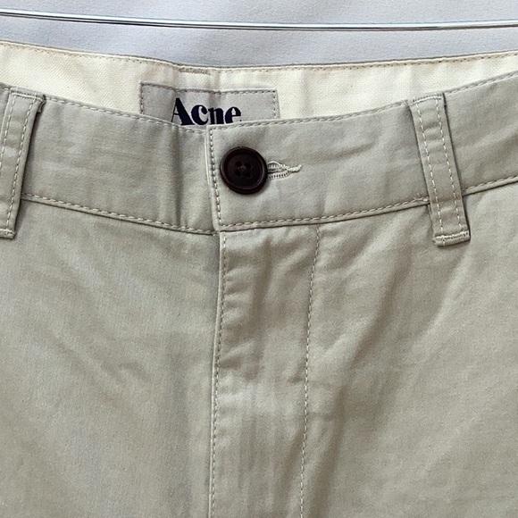 Acne Roc Satin Chino. SS12 in beige. Stockholm style geek chic. - Picture 2 of 16